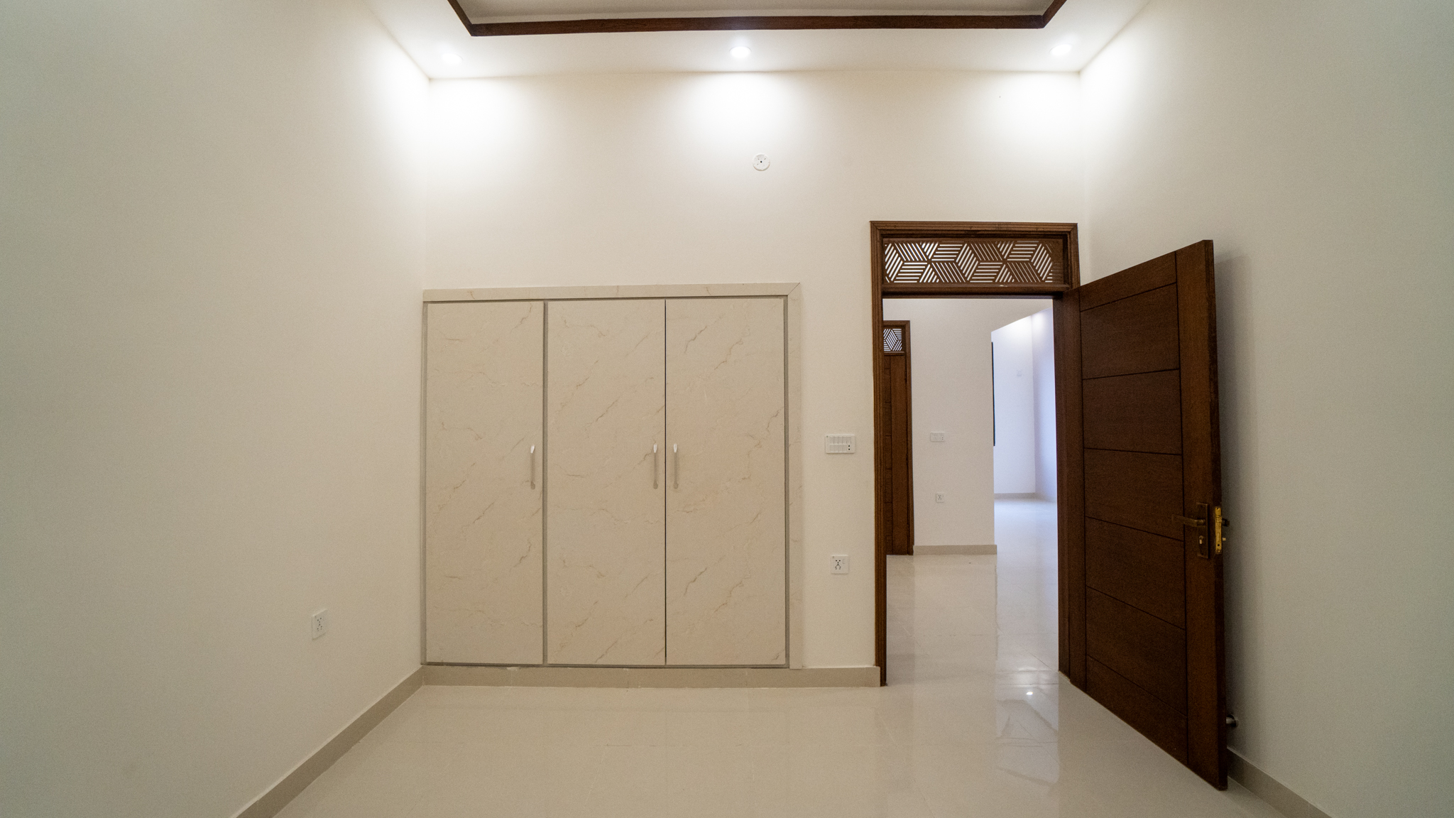 Villas exterior shaded by mature trees